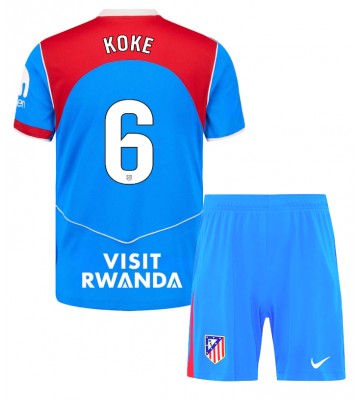 Atletico Madrid Koke #6 Tredjetrøje Børn 2025-26 Kortærmet (+ Korte bukser)